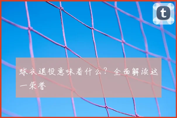 球衣退役意味着什么?全面解读这一荣誉
